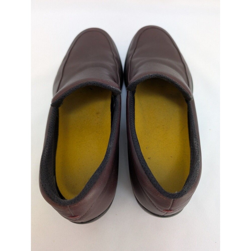 Vintage Prada Sport Leather Slip On Shoes Women’s Size 38 Burgundy Red - Picture 4 of 8